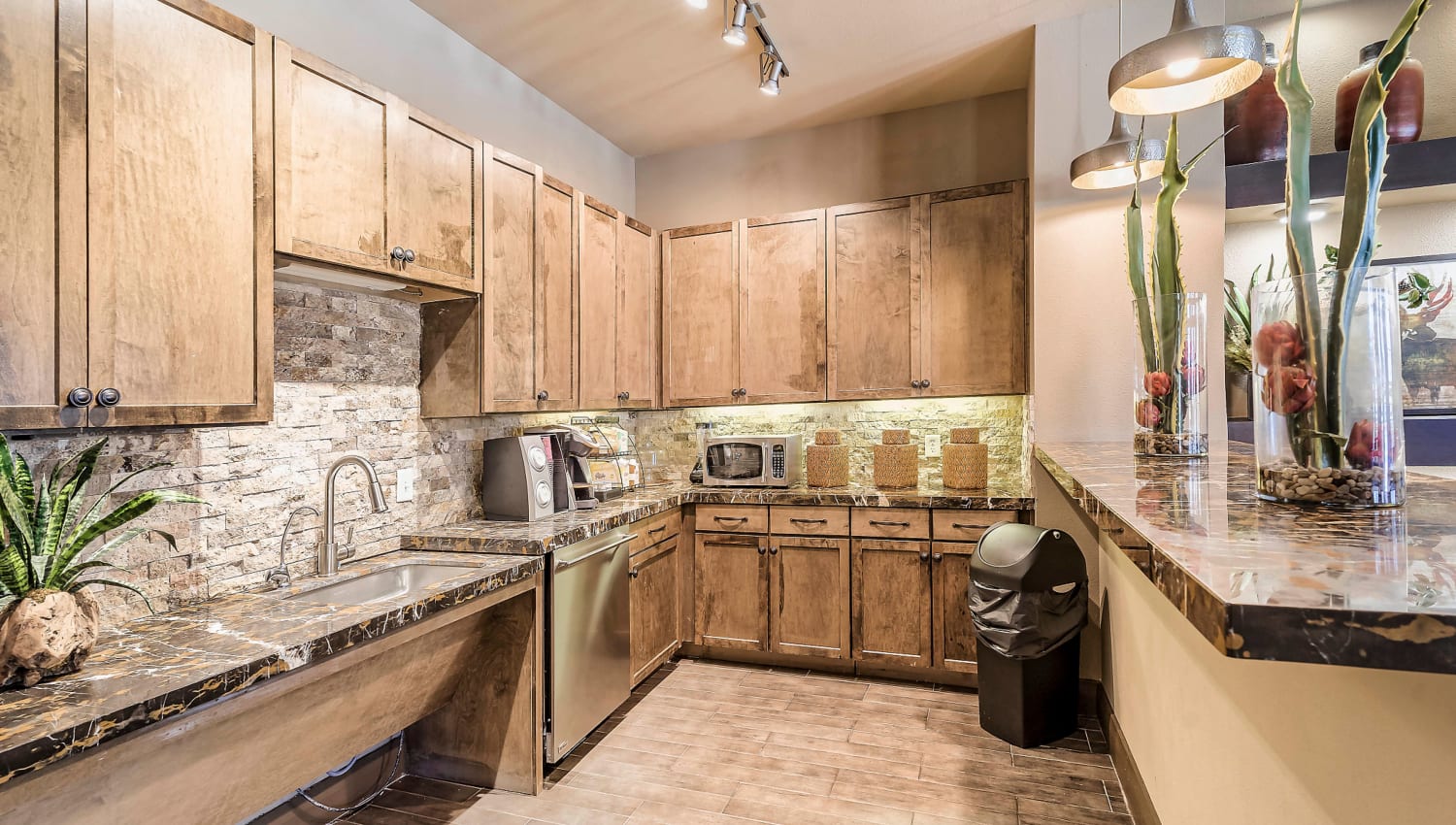 Demonstration kitchen in the clubhouse at Sedona Ranch in Odessa, Texas