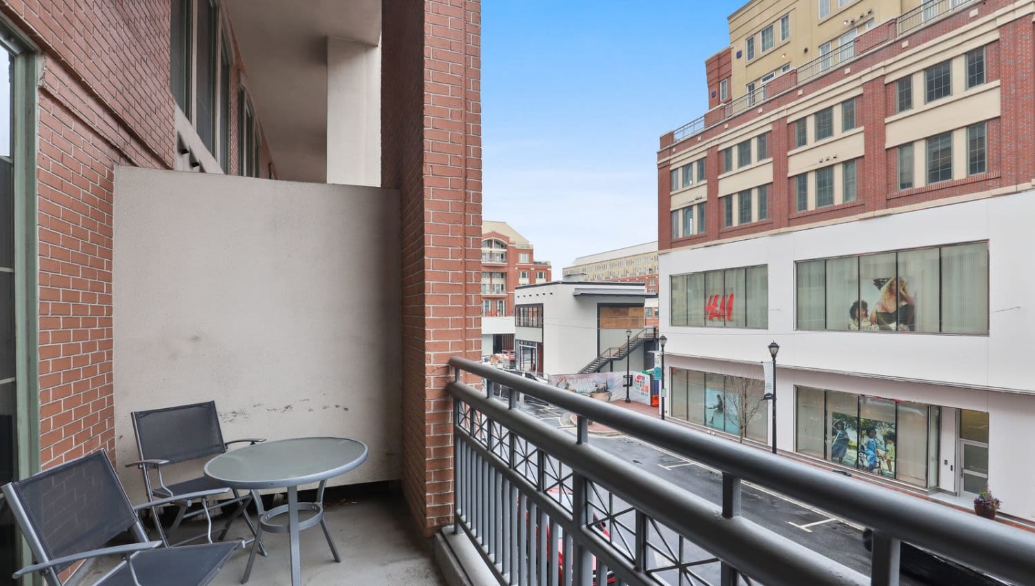 Private balcony at 17th Street Lofts in Atlanta, Georgia