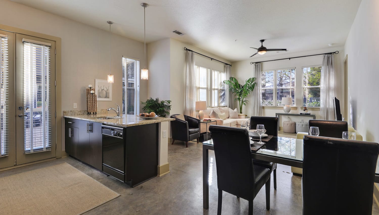 Open concept loft-style floor plans at Optimist Lofts in Atlanta, Georgia
