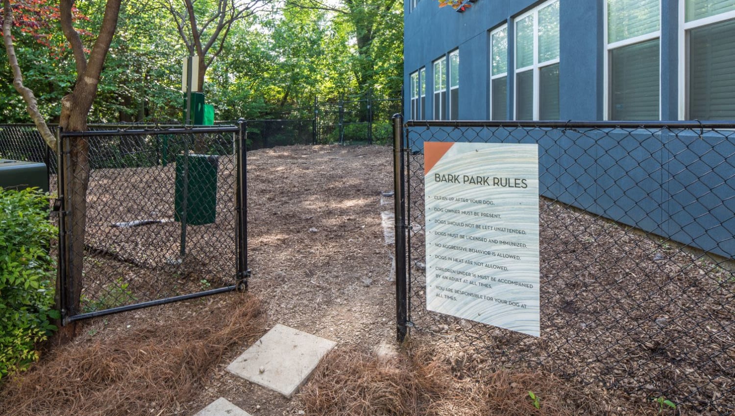 Dog park at Optimist Lofts in Atlanta, Georgia
