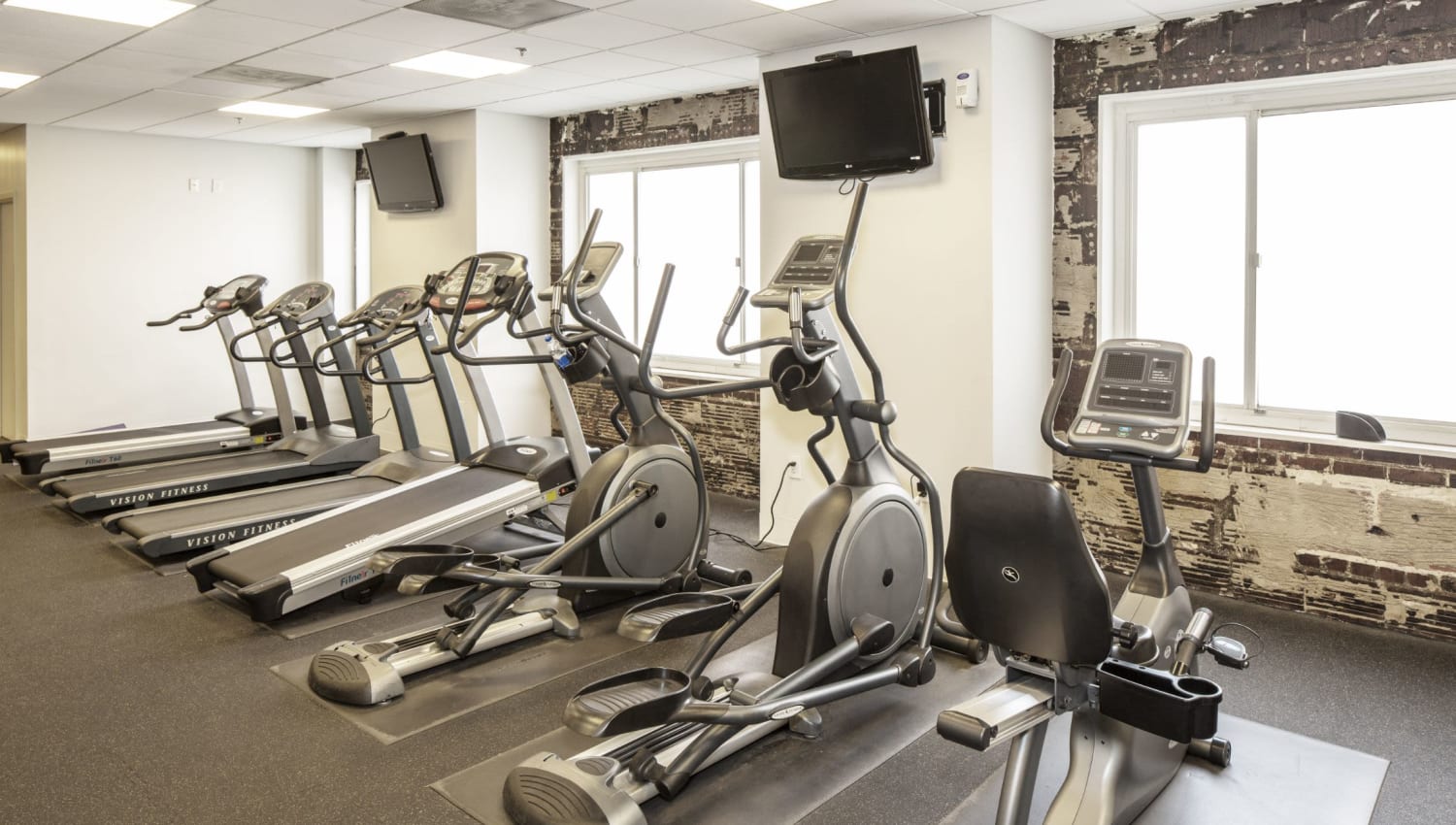 Fitness center for residents at Solace on Peachtree in Atlanta, Georgia