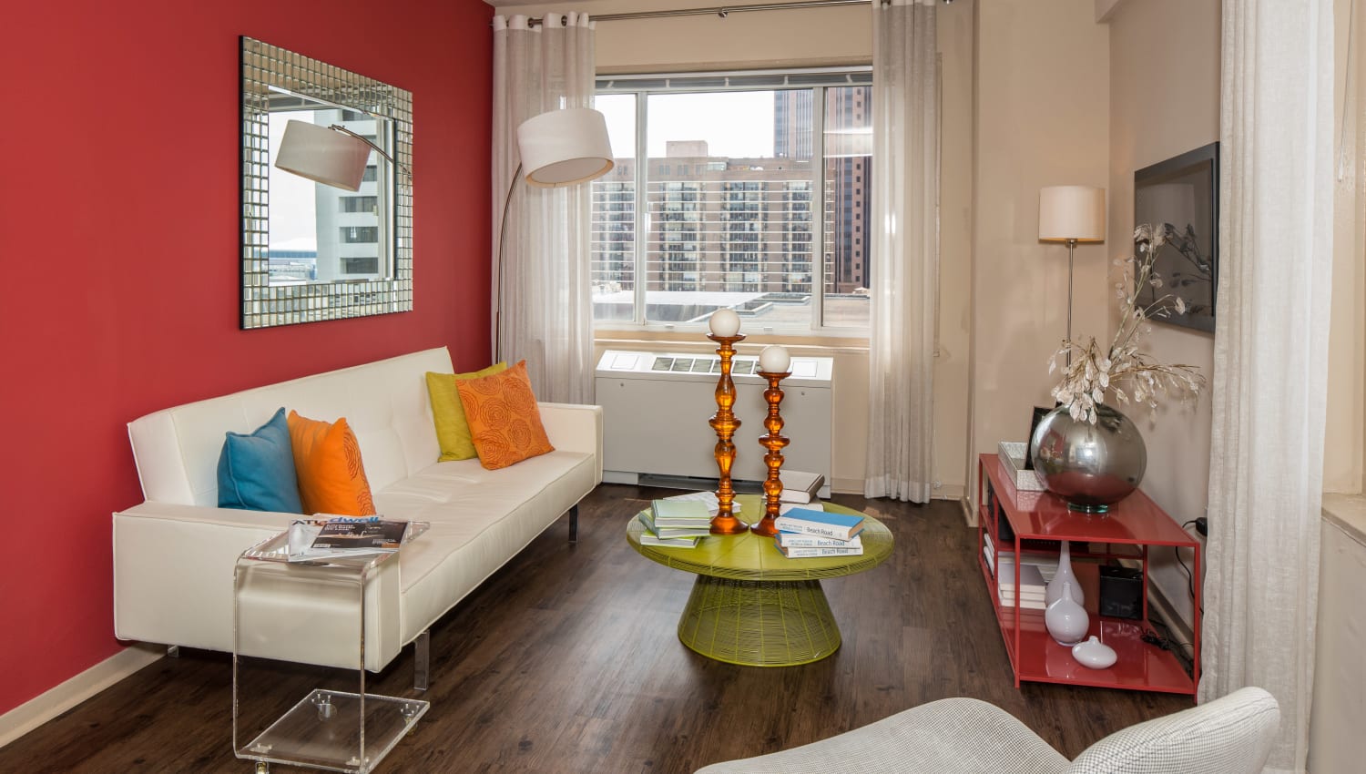 Unique living room at Solace on Peachtree in Atlanta, Georgia