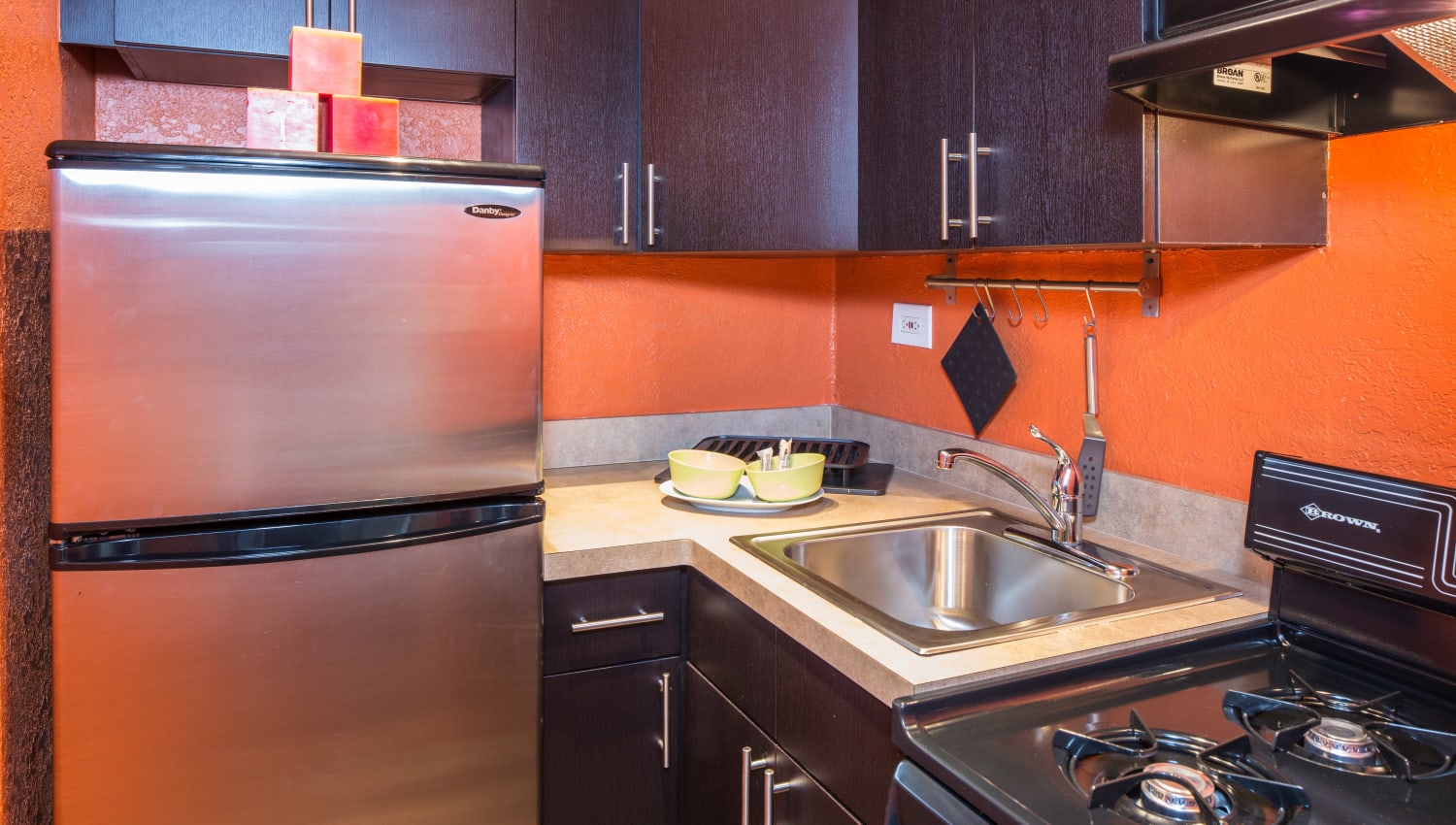 Model kitchen at Solace on Peachtree in Atlanta, Georgia