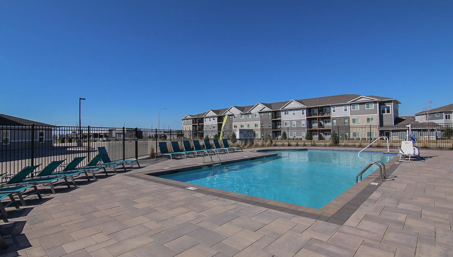 Resort-style swimming pool at Autumn Ridge in Waukee, Iowa