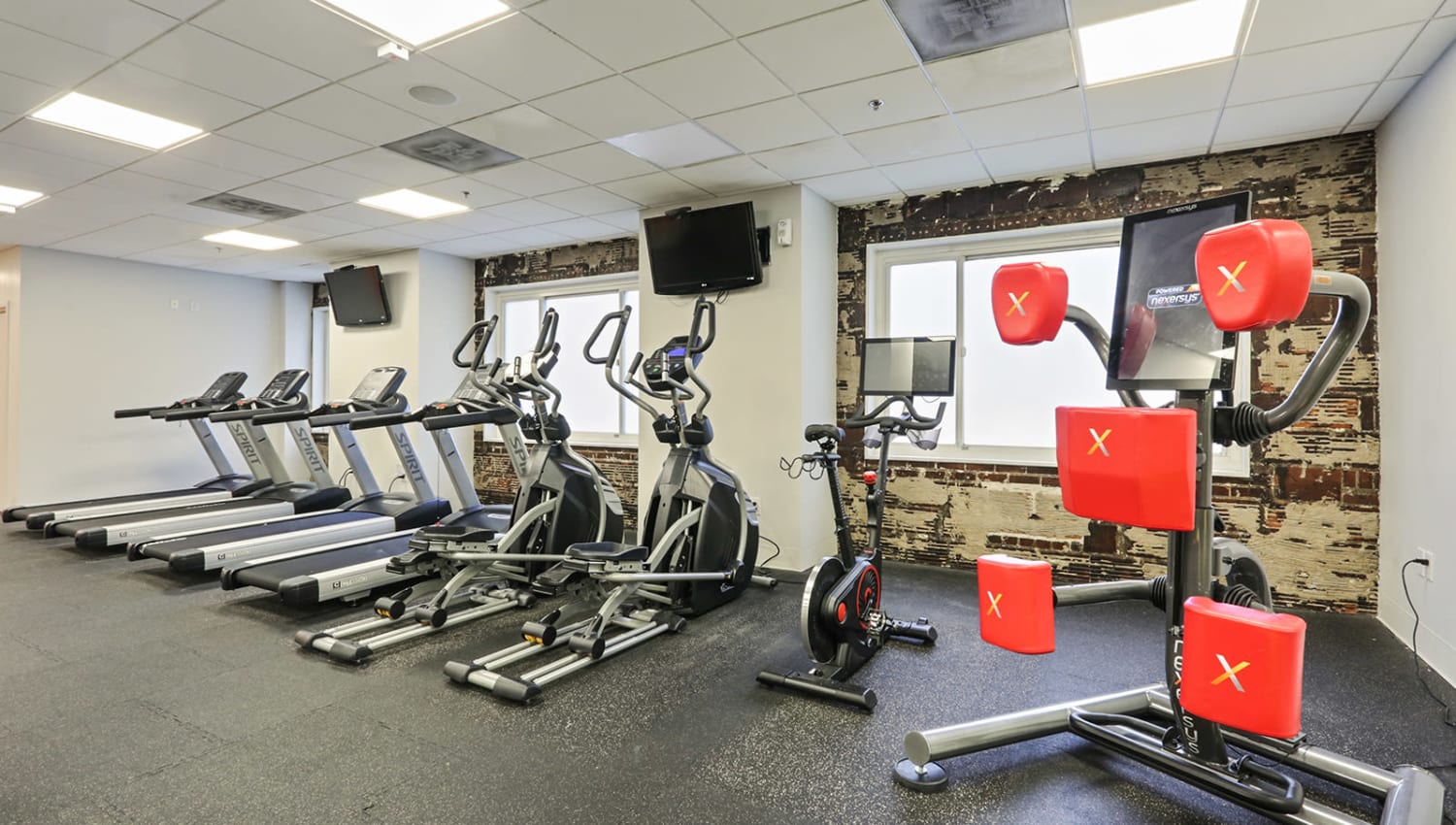 Fitness center for residents at Solace on Peachtree in Atlanta, Georgia