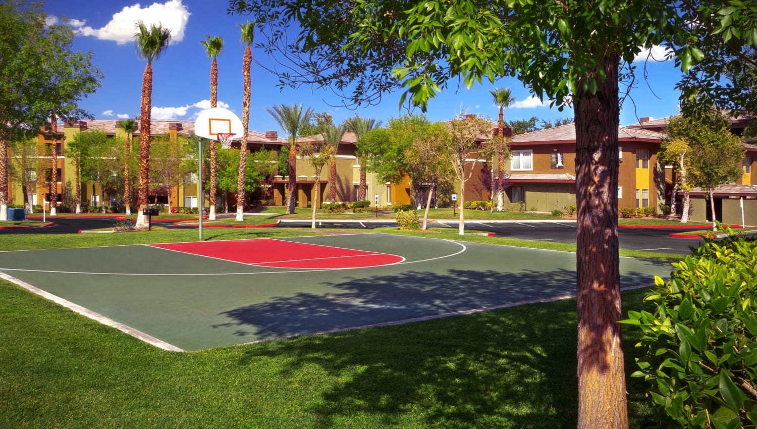 Sports park with basketball court at Falling Water Apartments in Las Vegas, Nevada
