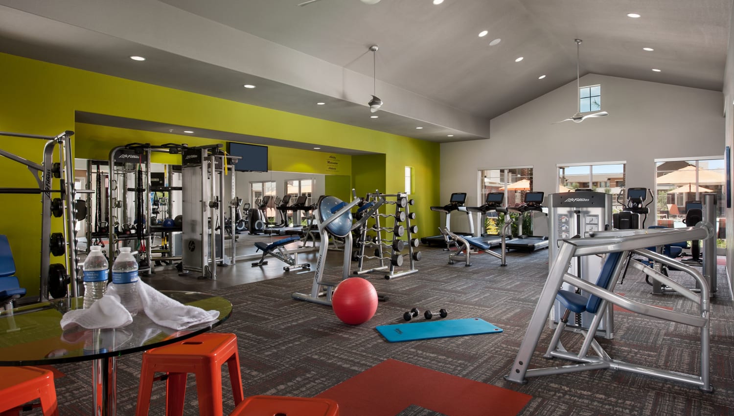 Fitness center at Highland Groves at Morrison Ranch Apartments in Gilbert, Arizona