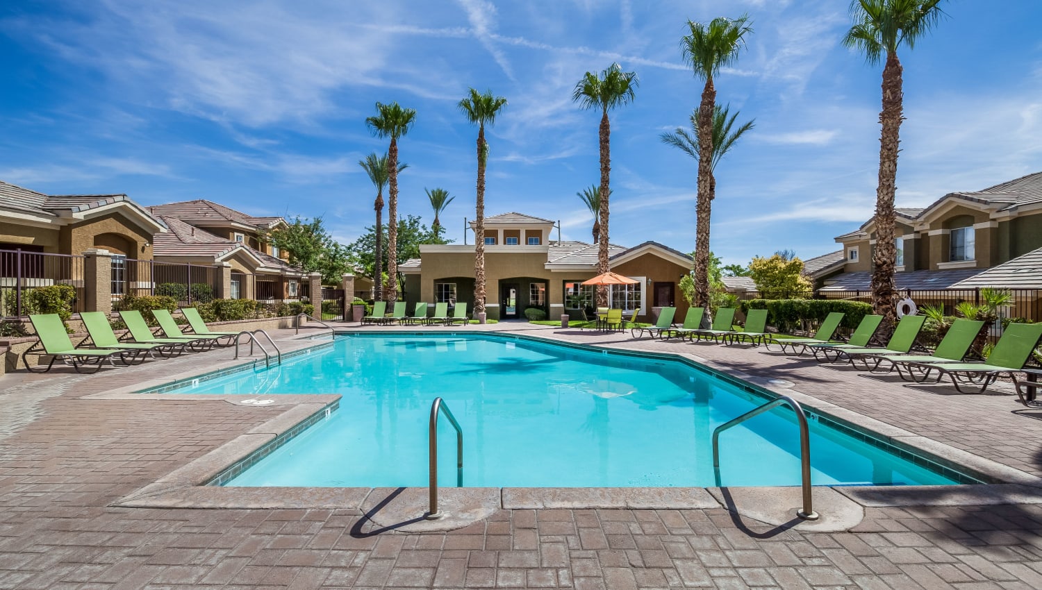 Sparkling pool at Red Rock Villas Apartments in Las Vegas, Nevada