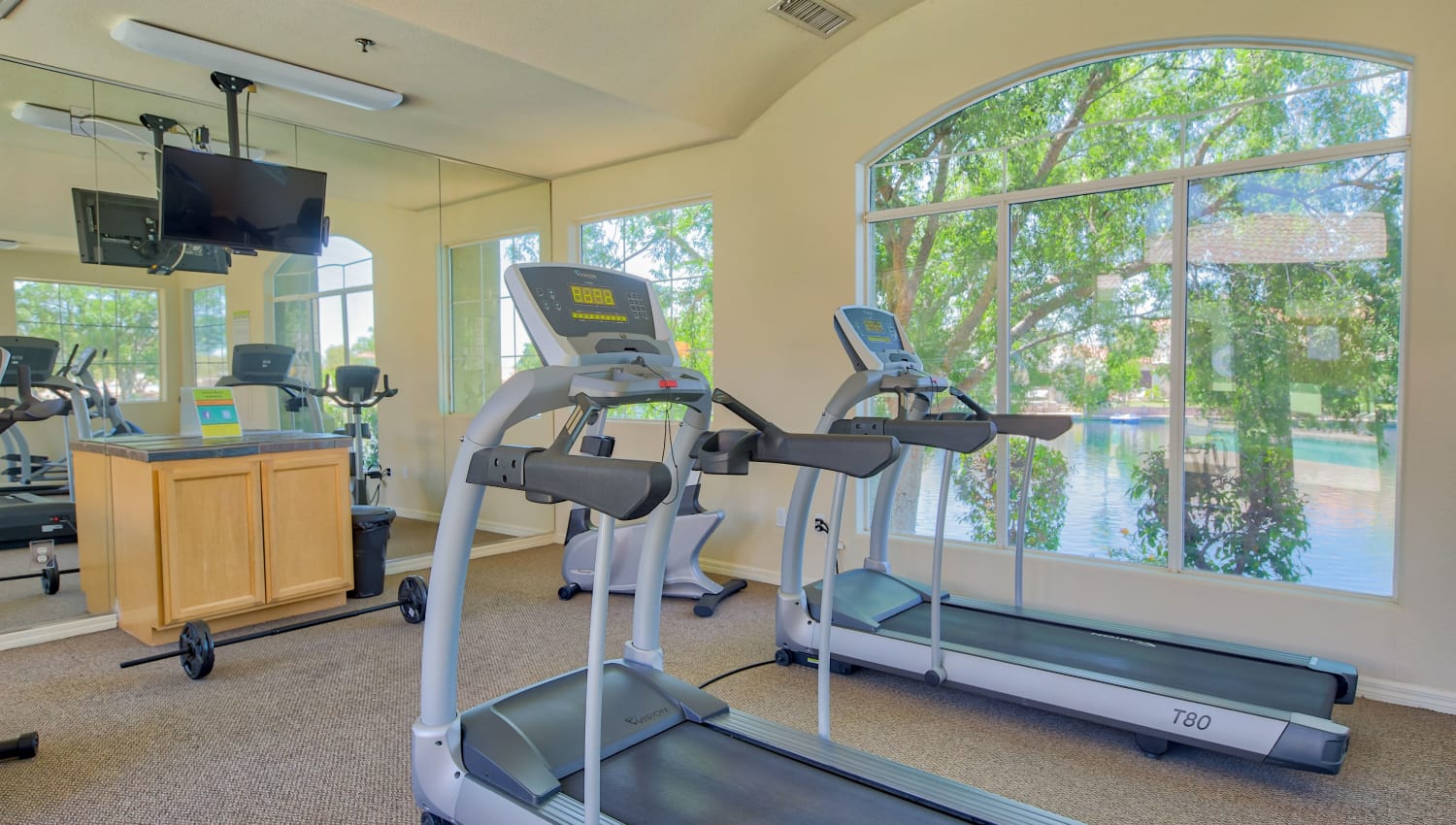 Fitness center at Serena Shores Apartments in Gilbert, Arizona