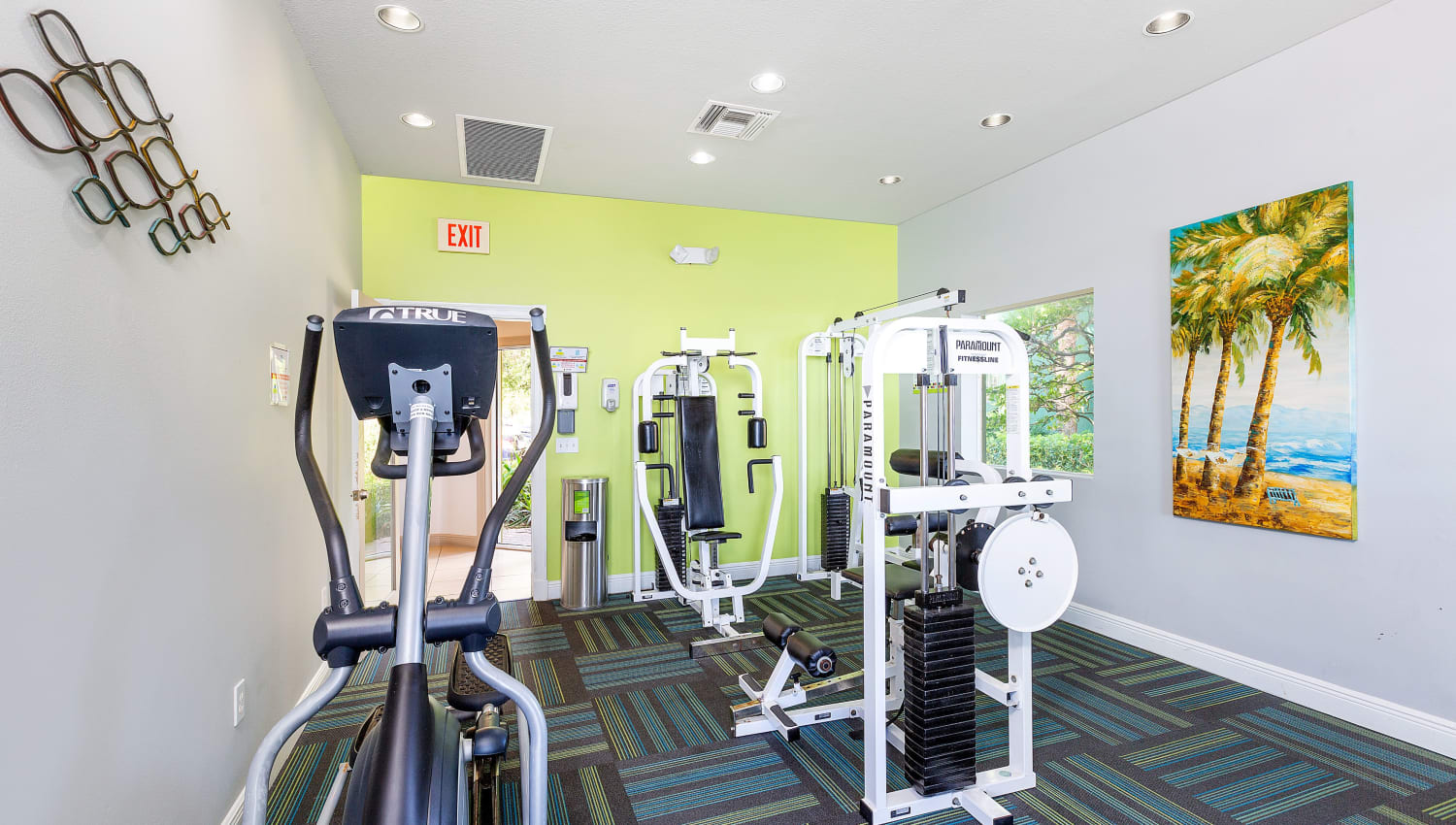 Fitness center at Manatee Bay Apartments in Boynton Beach, Florida