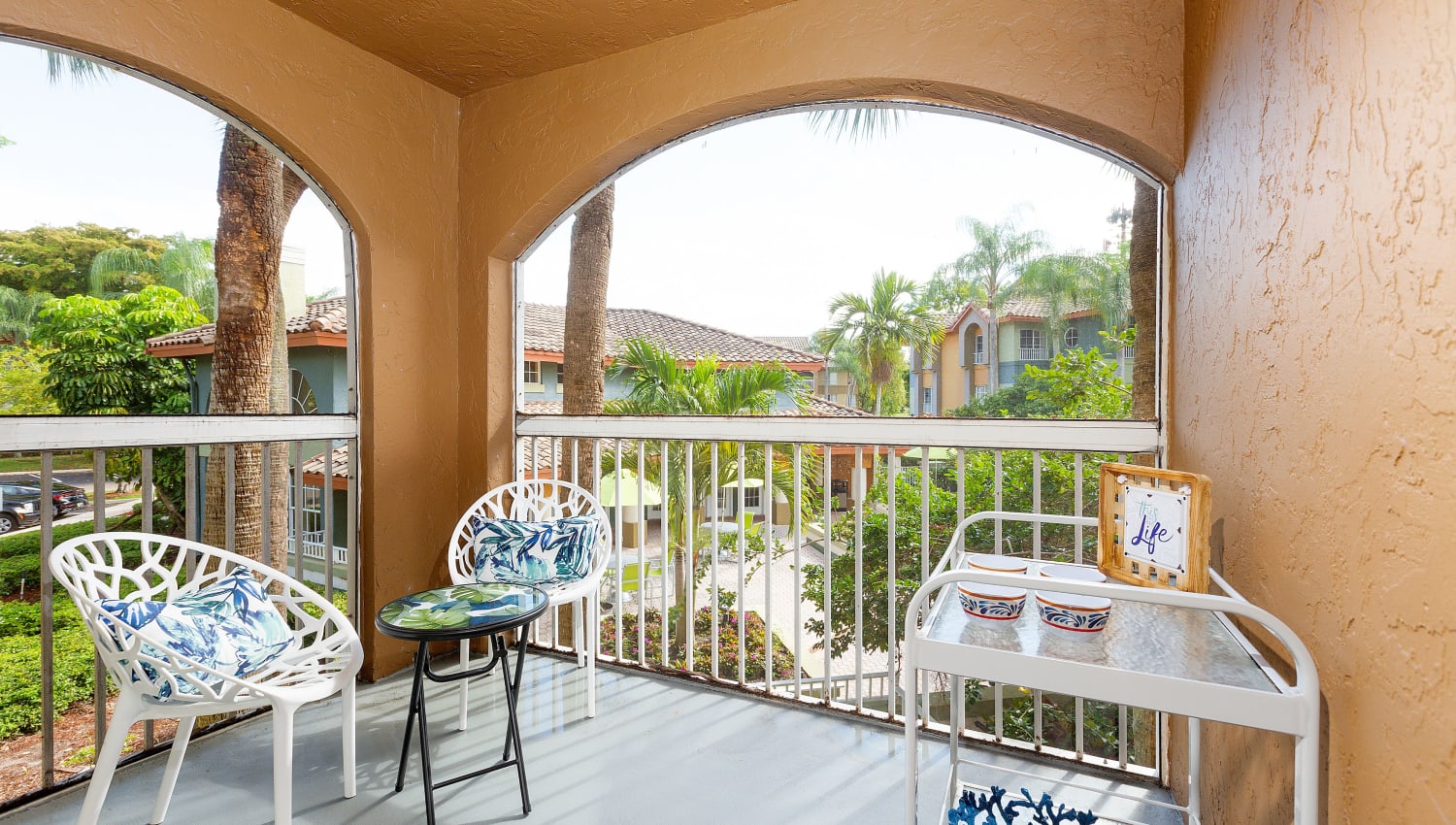 Balcony at Mosaic Apartments in Coral Springs, Florida
