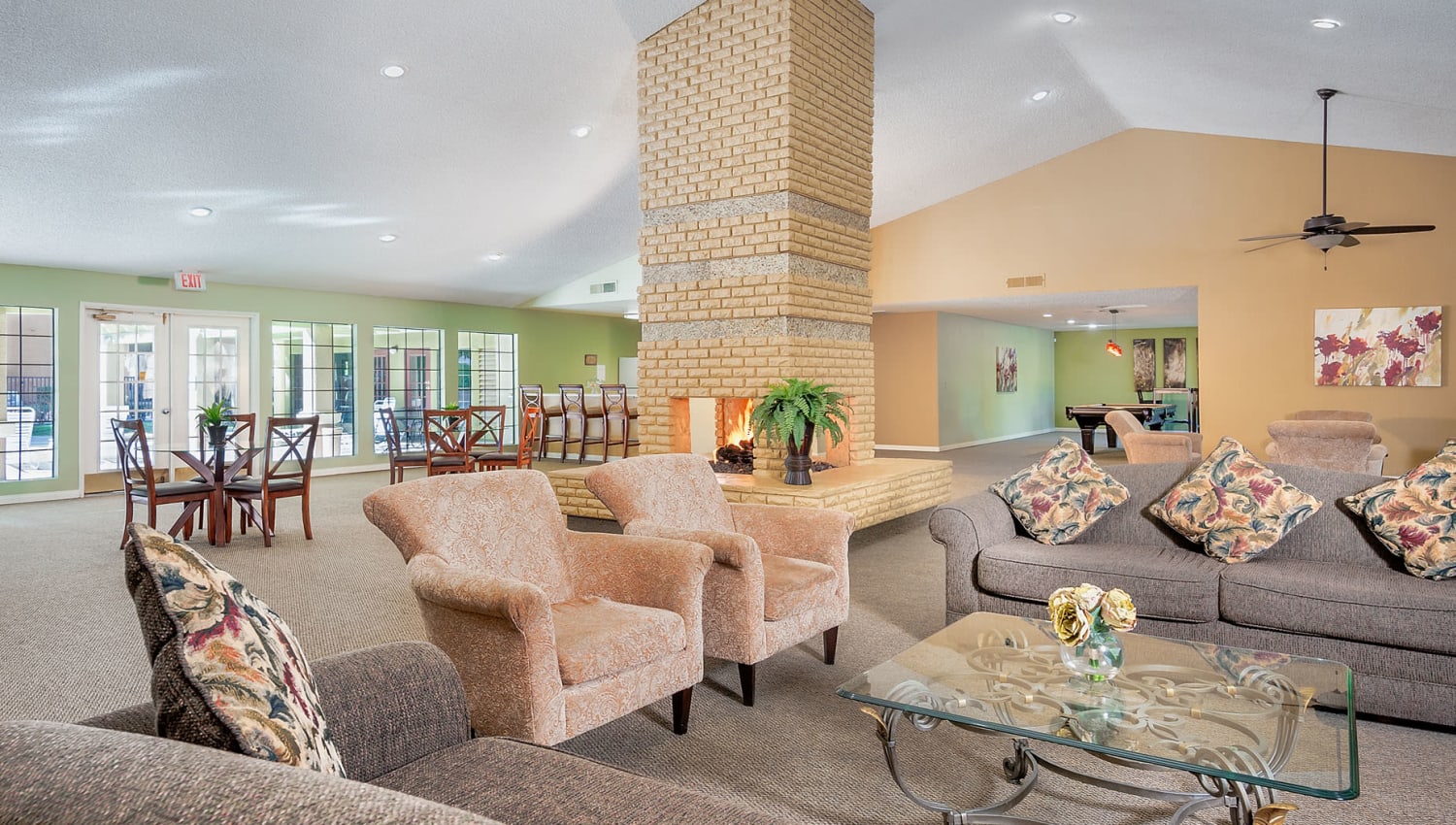 Lounge are in the clubhouse at Shelter Cove Apartments in Las Vegas, Nevada