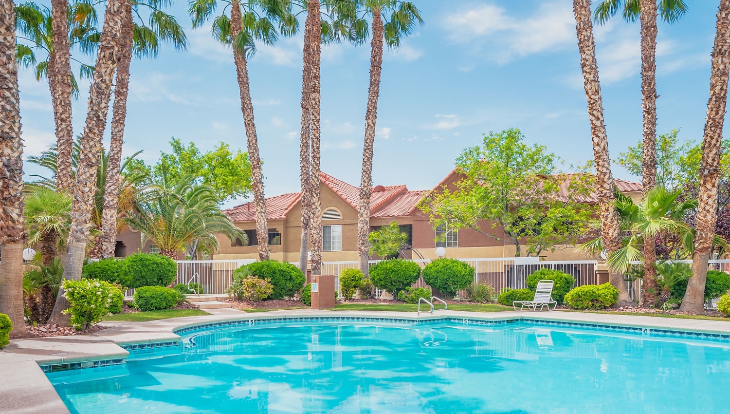 Sparkling pool at Eagle Trace Apartments in Las Vegas, Nevada