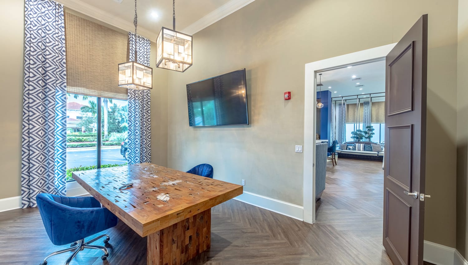 Conference room at The Hamptons at Palm Beach Gardens Apartments in Palm Beach Gardens, Florida