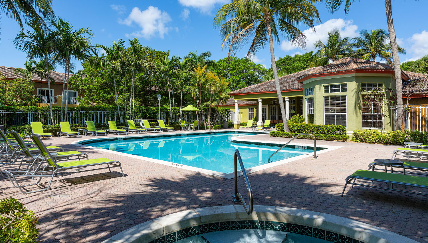 Pool and spa at Delray Bay Apartments in Delray Beach, Florida