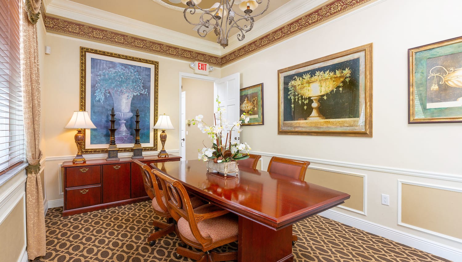 Conference room at Ibis Reserve Apartments in West Palm Beach, Florida