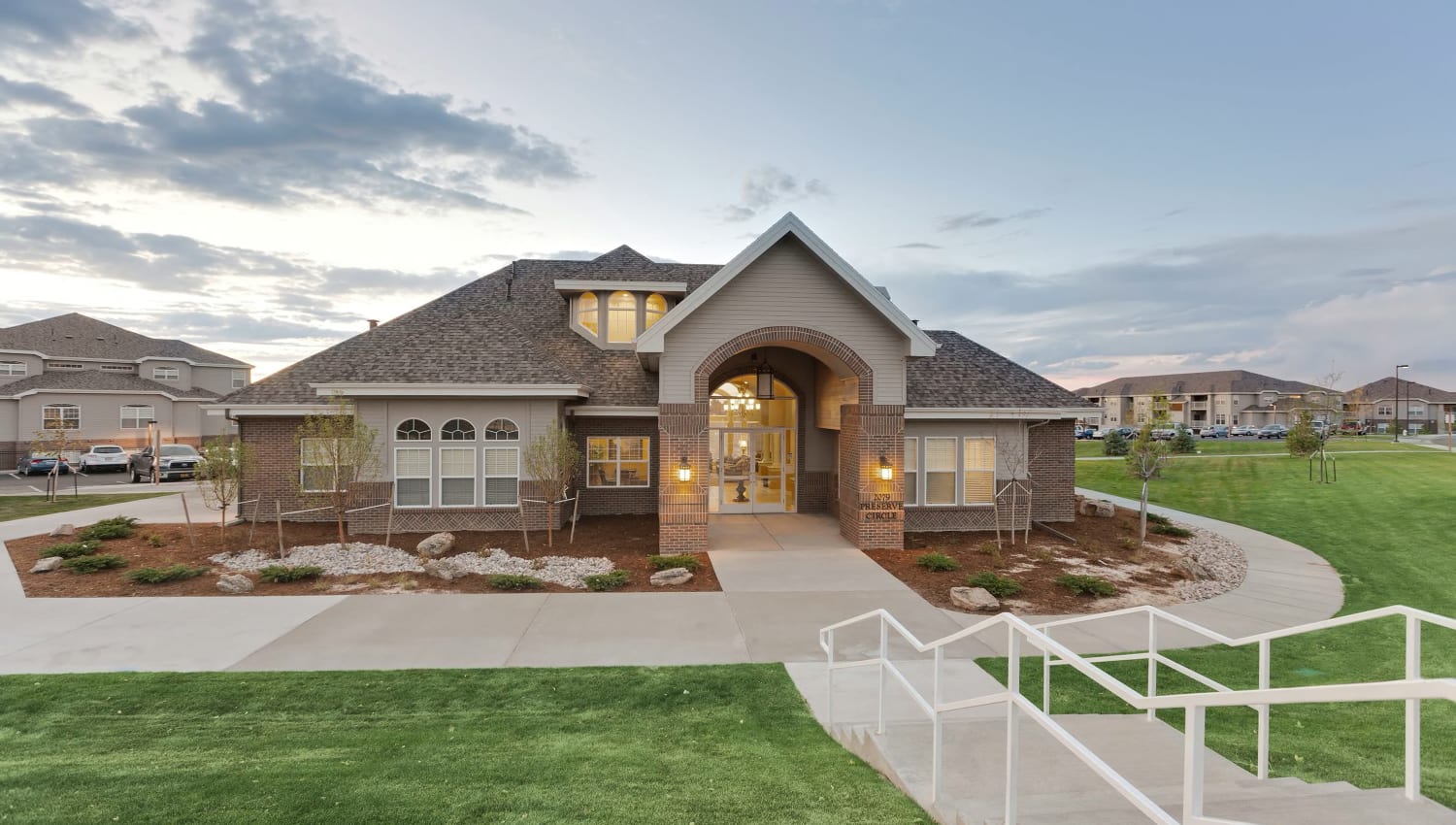 Exterior of the clubhouse at The Preserve at Greenway Park in Casper, Wyoming