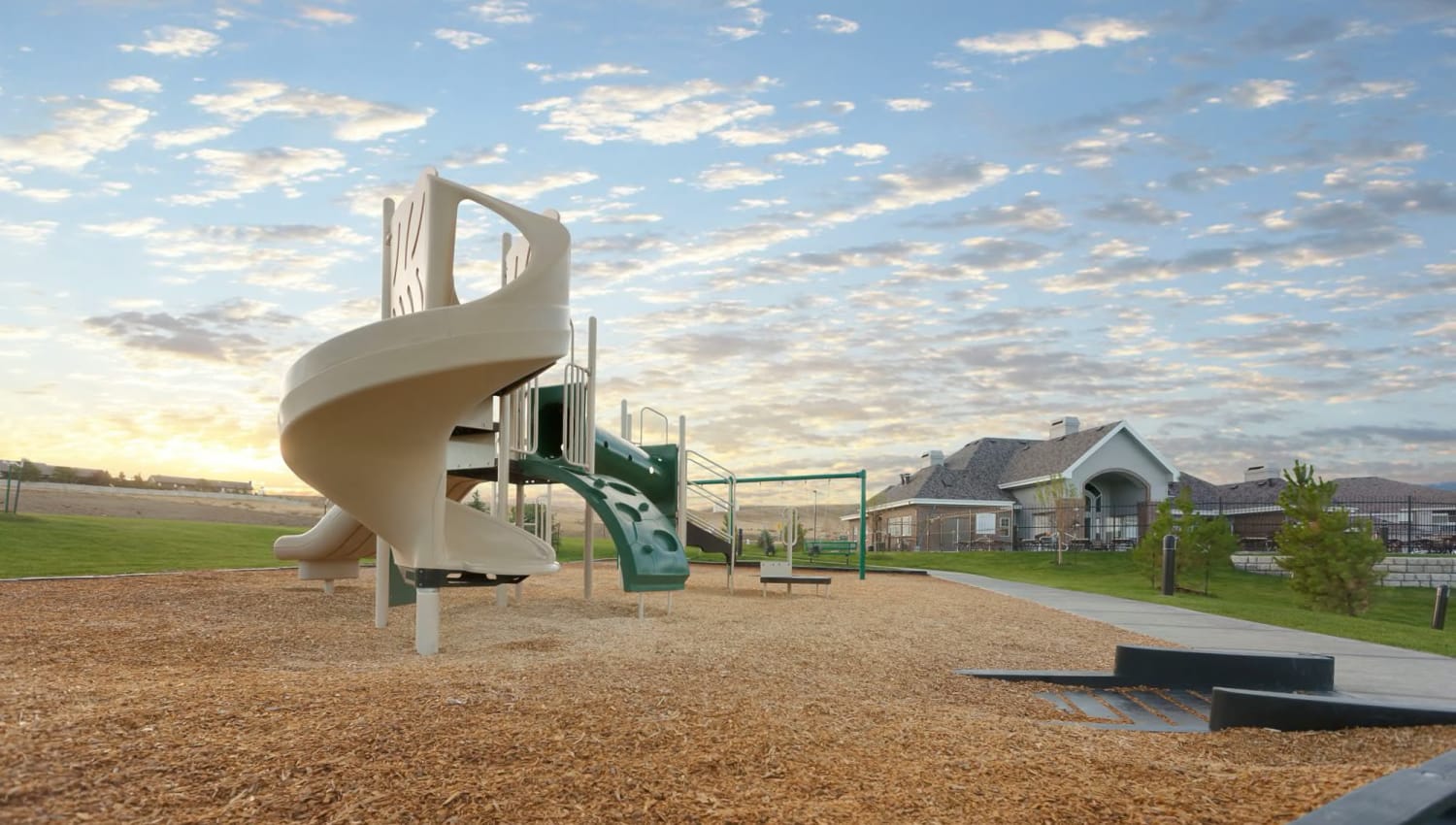 Children's playground at The Preserve at Greenway Park in Casper, Wyoming