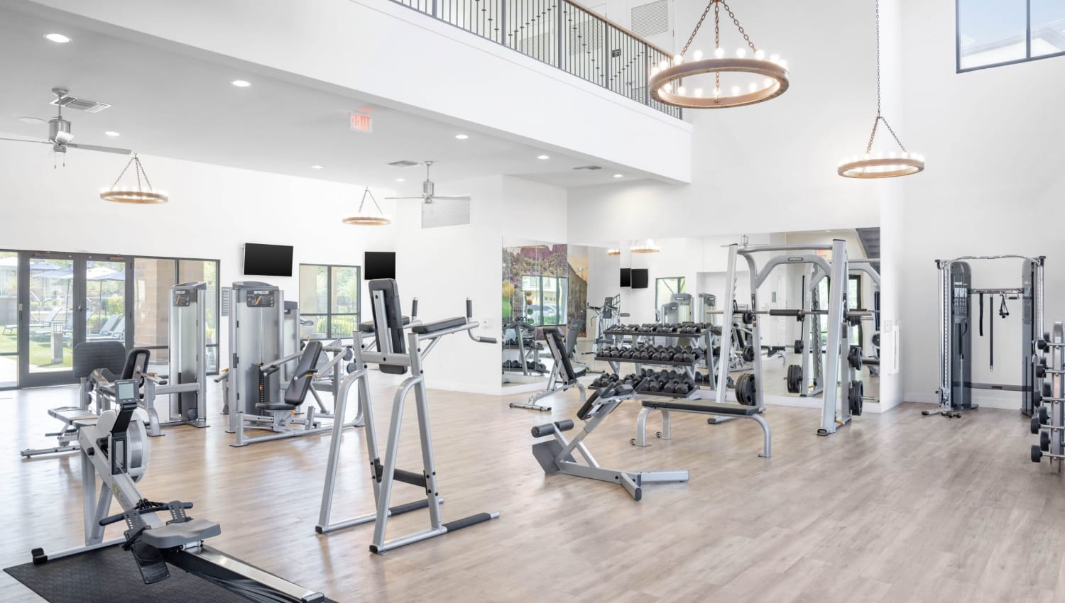 Well equipped fitness center at Cadia Crossing in Gilbert, Arizona