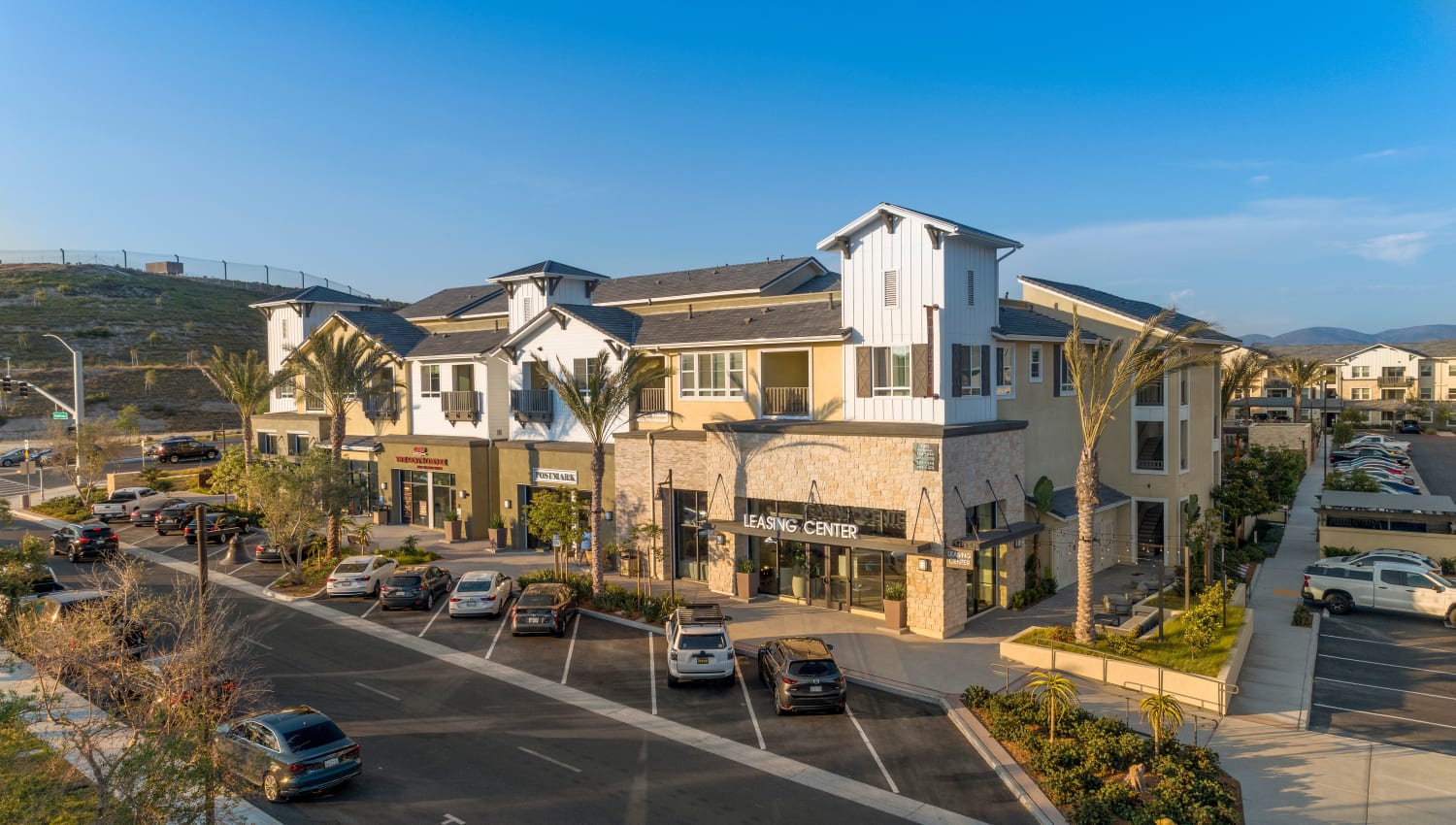 Slight aerial view of The Residences at Escaya in Chula Vista, California