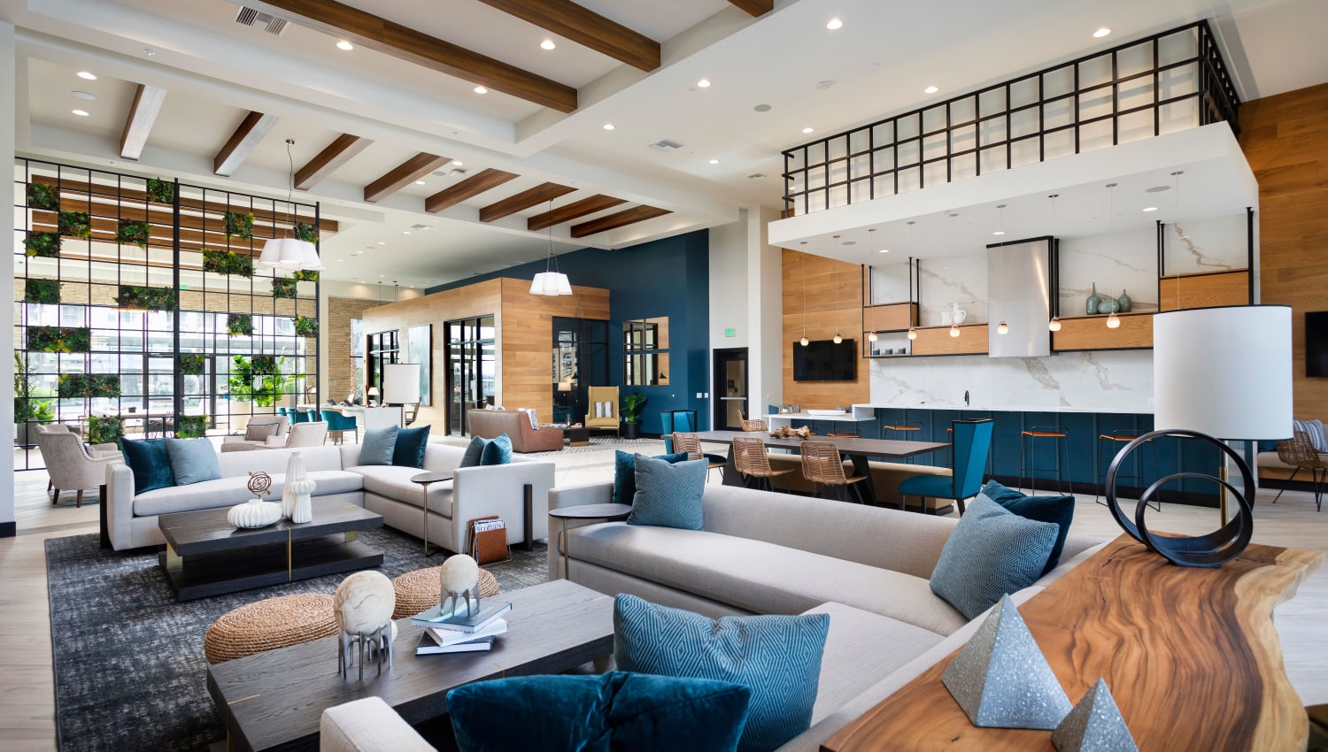 Clubhouse with plenty of seating at The Residences at Escaya in Chula Vista, California