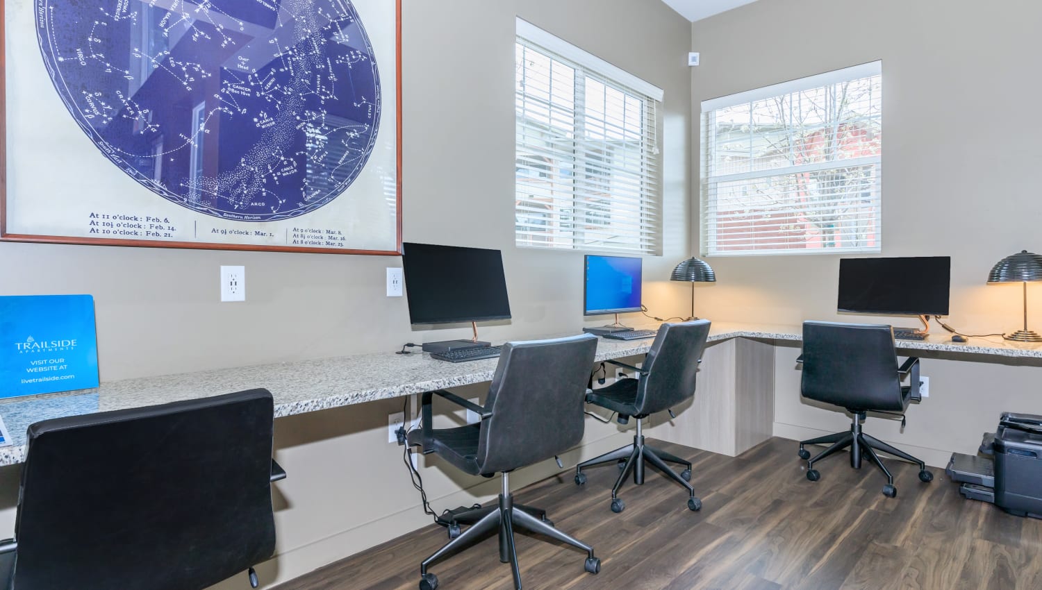 Business center at Trailside Apartments in Flagstaff, Arizona