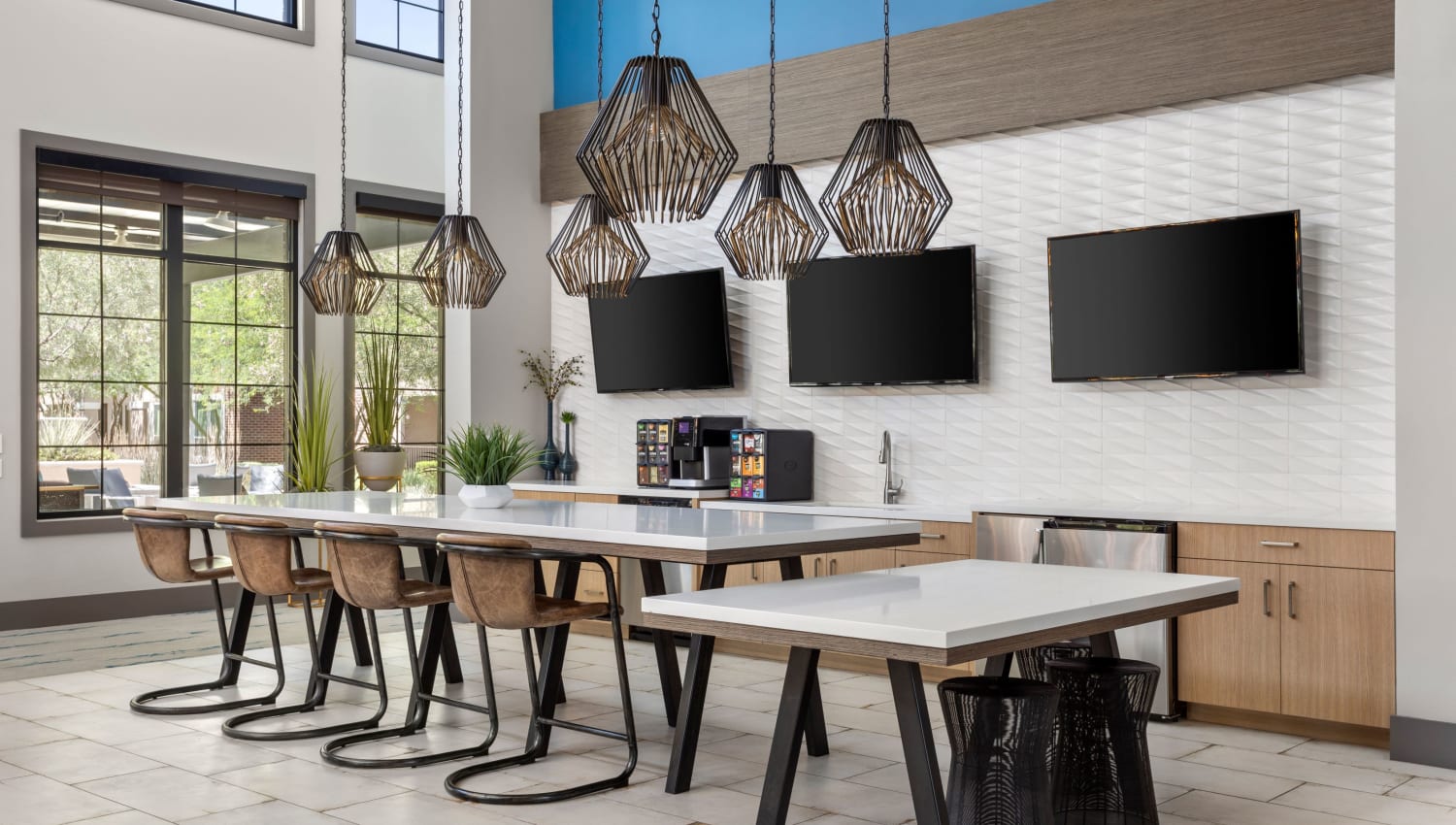 Clubhouse Kitchen area at Town Commons in Gilbert, Arizona