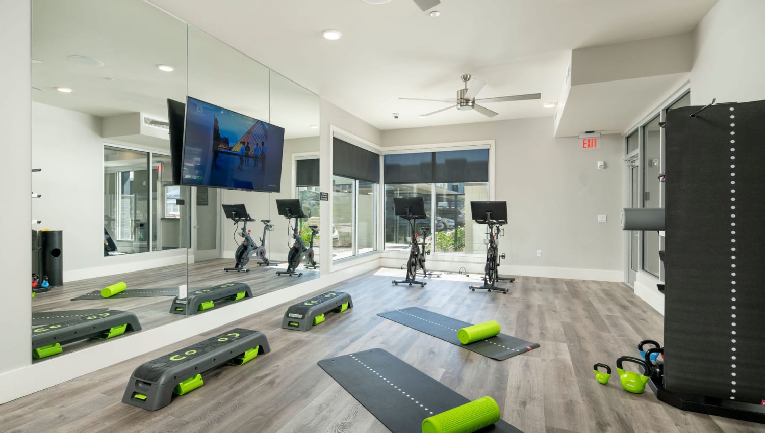 Spin and yoga studio at Olympus Chandler at the Park in Chandler, Arizona