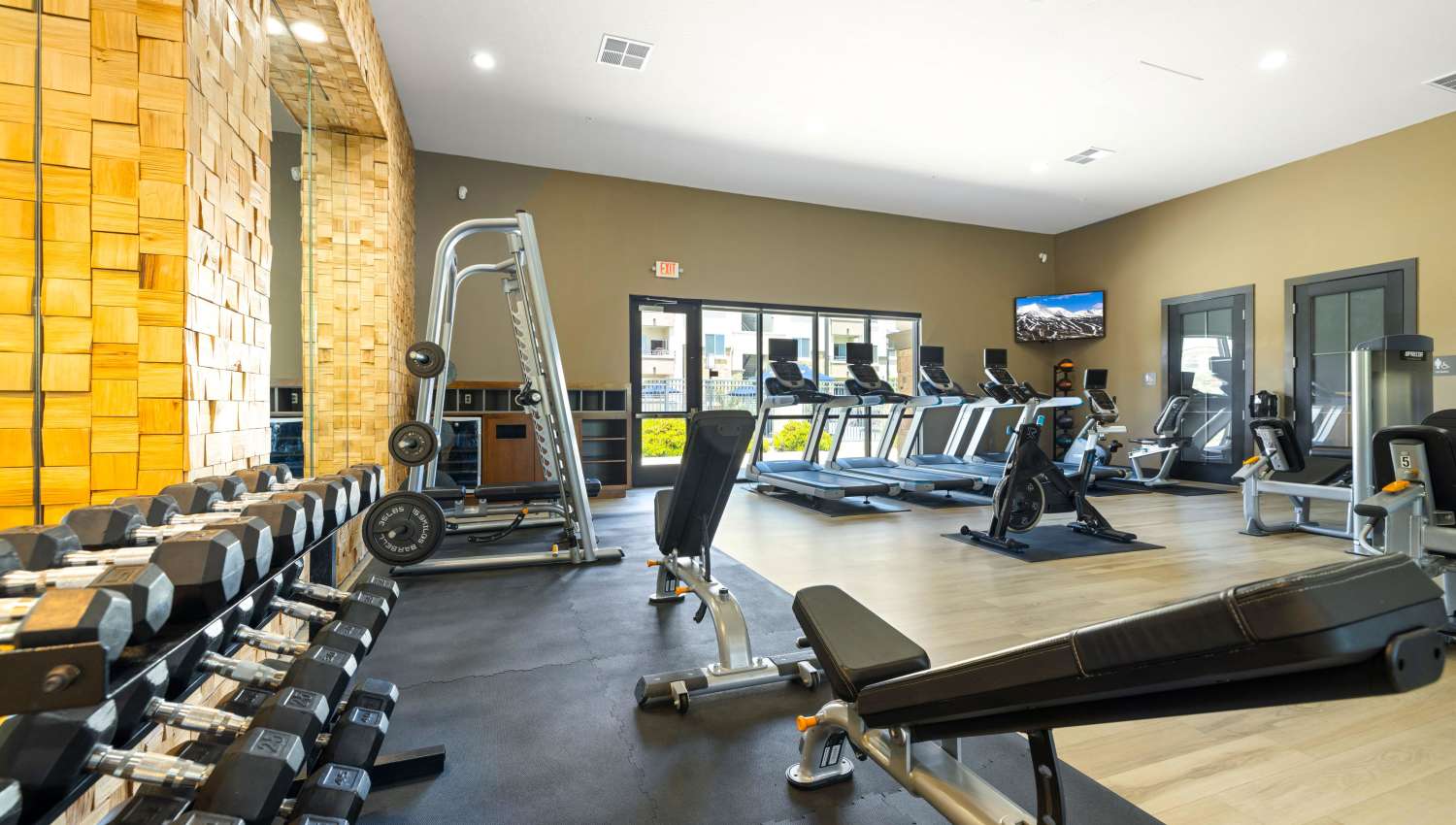 Property fitness center at Olympus Alameda in Albuquerque, New Mexico