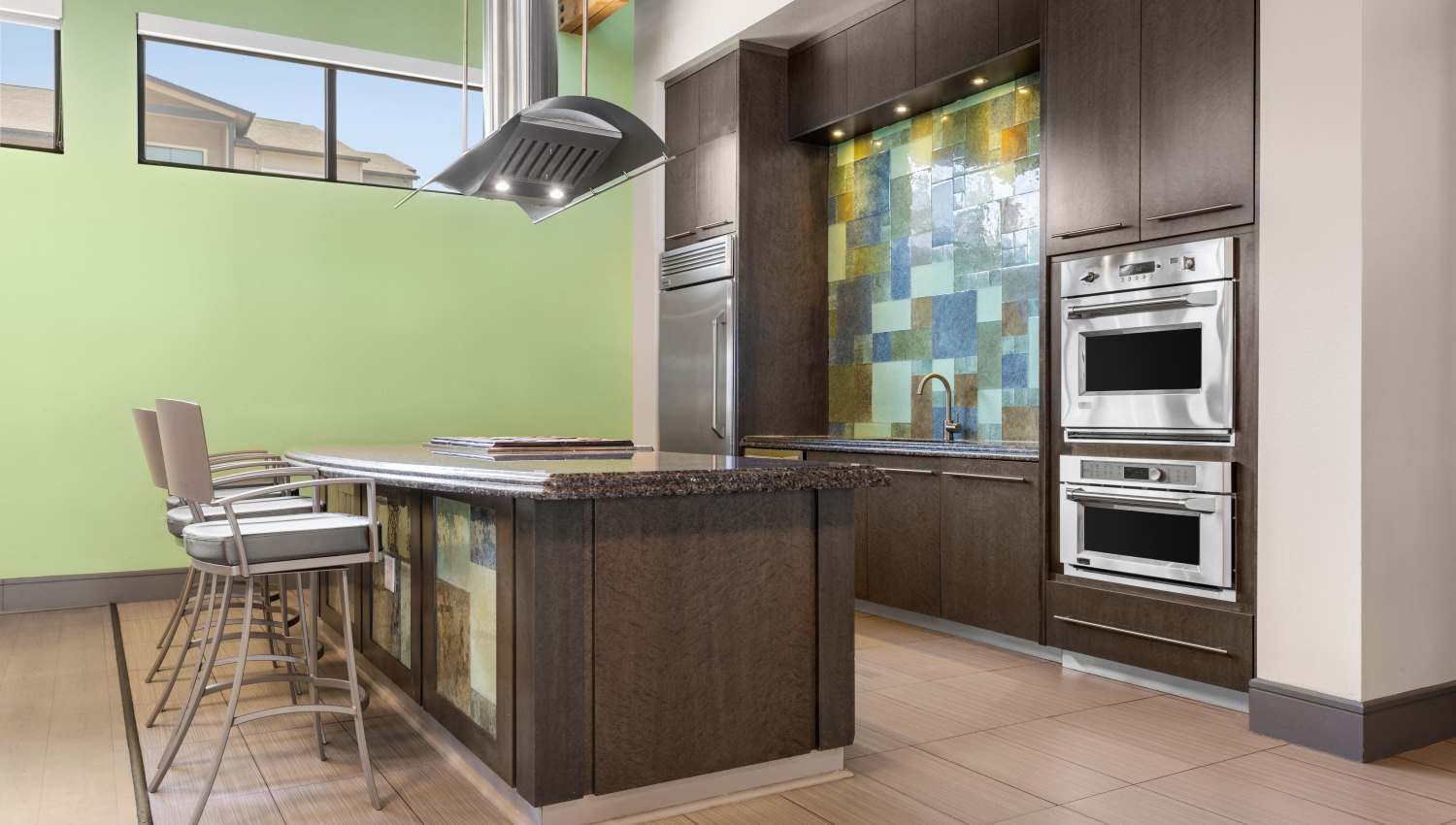 Clubhouse kitchen area  at Tacara at Westover Hills in San Antonio, Texas