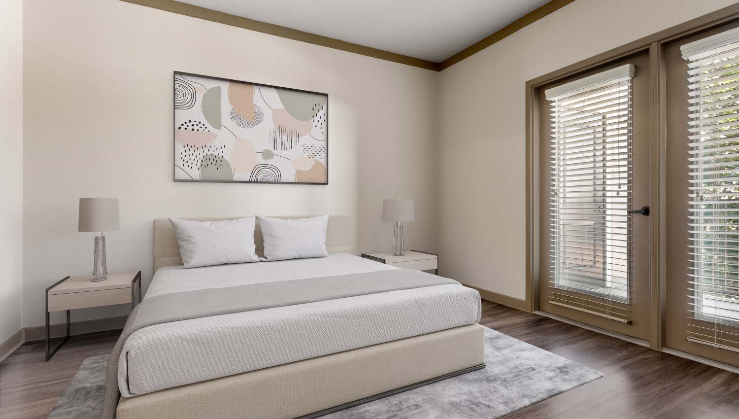 Model unit bedroom area at Tacara at Westover Hills in San Antonio, Texas