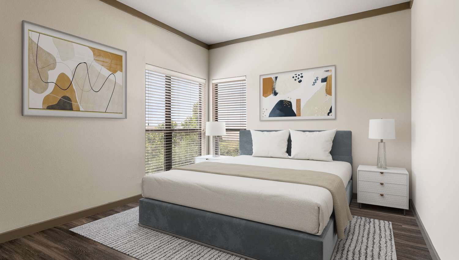 Bedroom with carpet at Tacara at Westover Hills in San Antonio, Texas