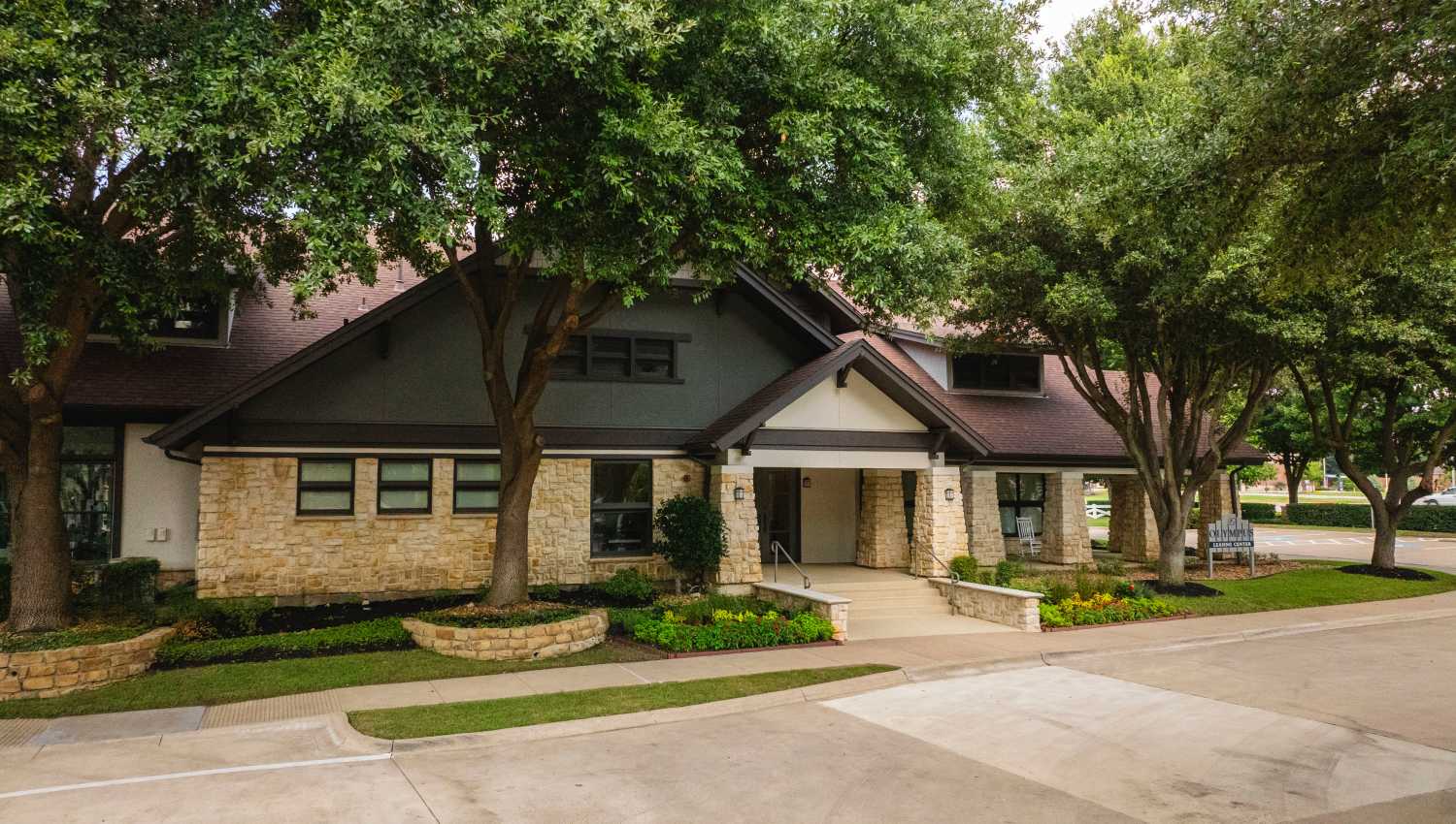 Leasing office at Olympus Town Center in Keller, Texas