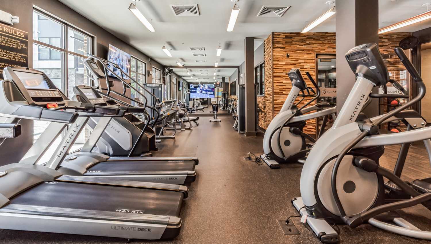 Peloton studio at The Griff in Nashville, Tennessee, 