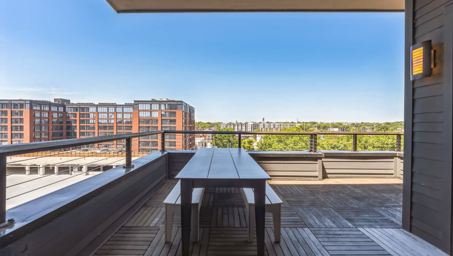 Sky lounge with expansive city views at The Griff in Nashville, Tennessee, 