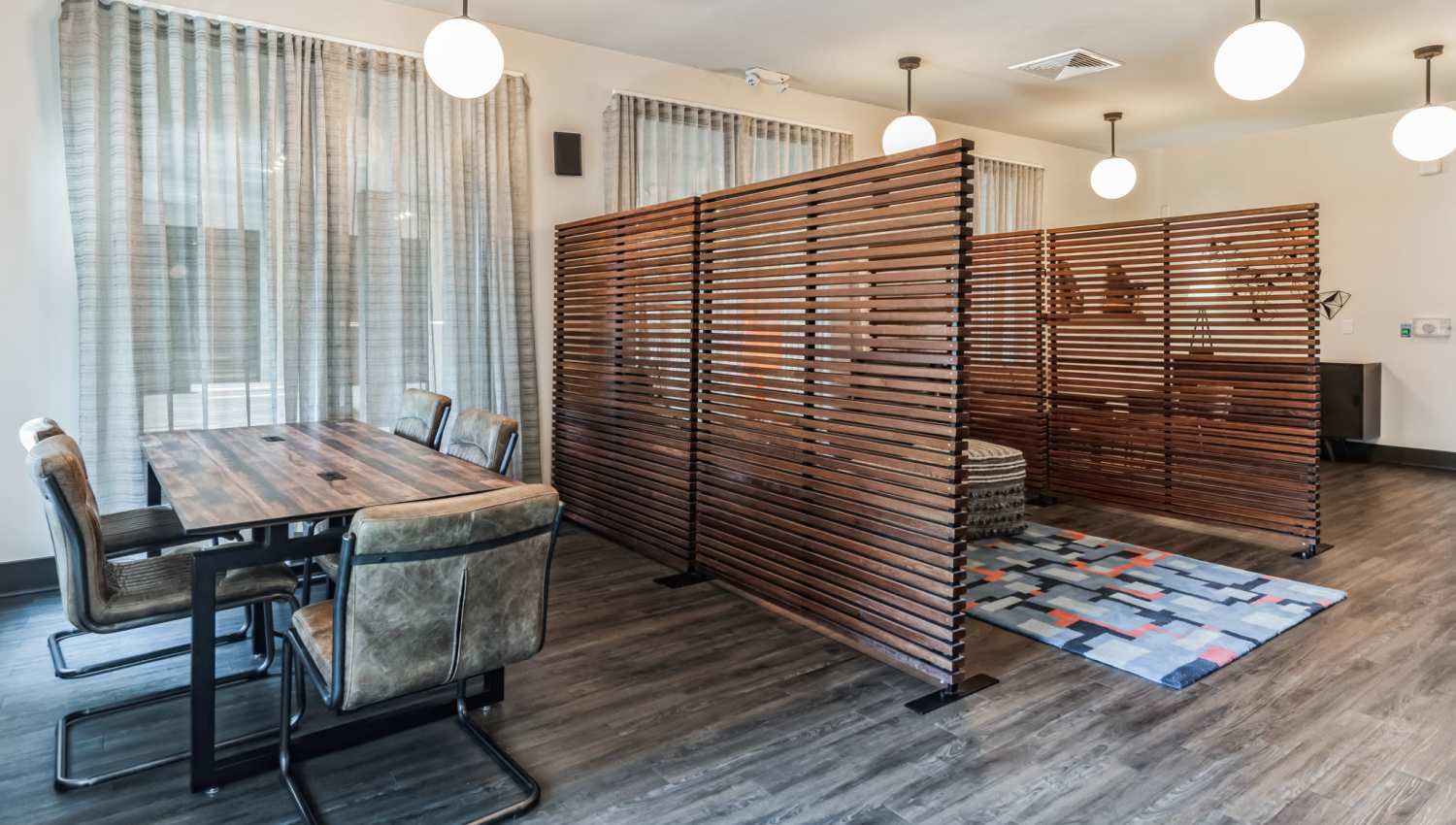 Business center and co-working space at The Griff in Nashville, Tennessee, 