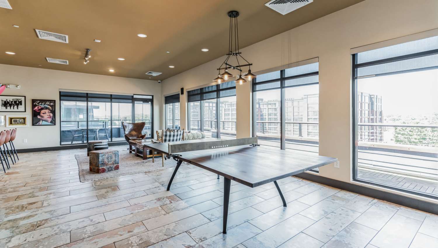 Gaming area at The Griff in Nashville, Tennessee, 