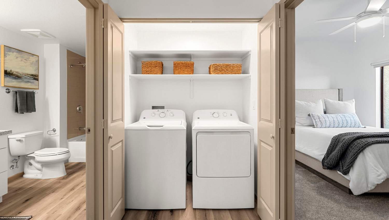 Washer and dryer area at Olympus at Arroyo Verde in Tucson, Arizona