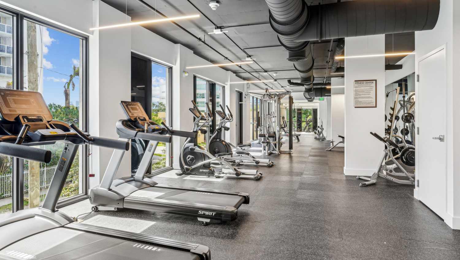 Community fitness center at Fifteen in Miami,Florida