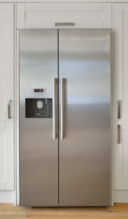 Stainless-steel refrigerator at Vintage at Redfield in Reno, Nevada
