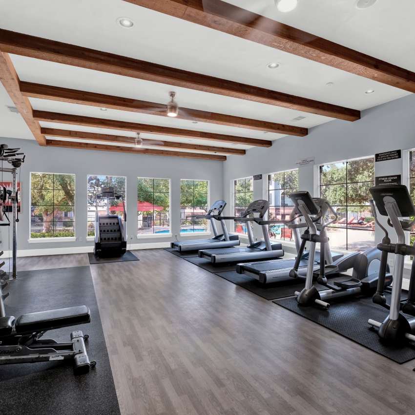 Fitness area at The Estates of Northwoods in San Antonio, Texas