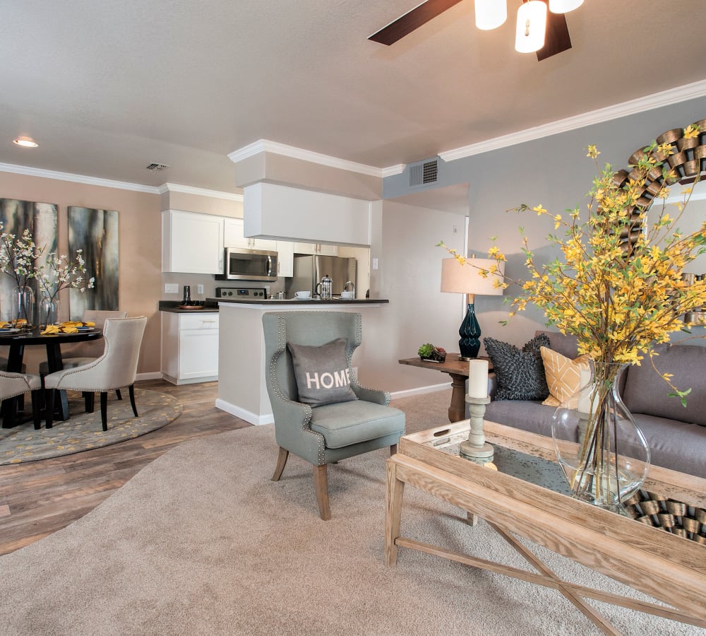 Open-concept floor plans at The Reserve at Capital Center Apartment Homes in Rancho Cordova, California