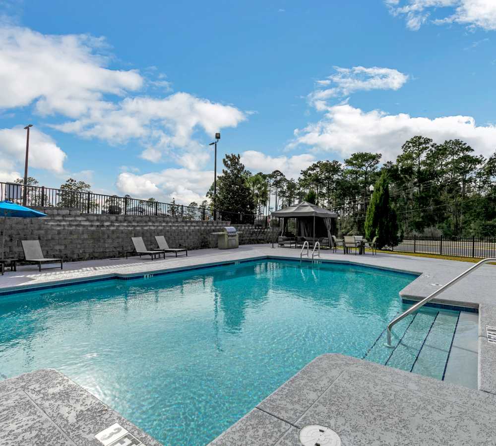 Resort-style pool at The Edge in Pensacola,Florida
