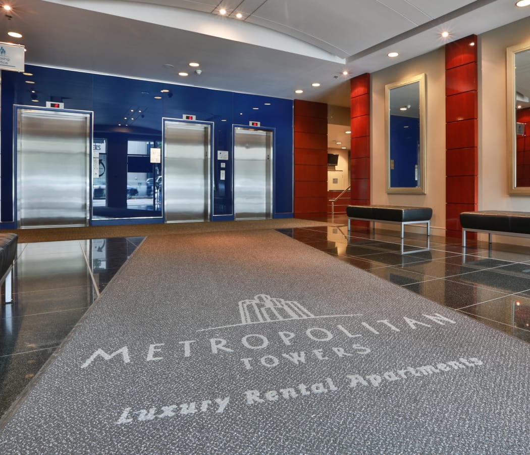 Elevators at Metropolitan Towers in Vancouver