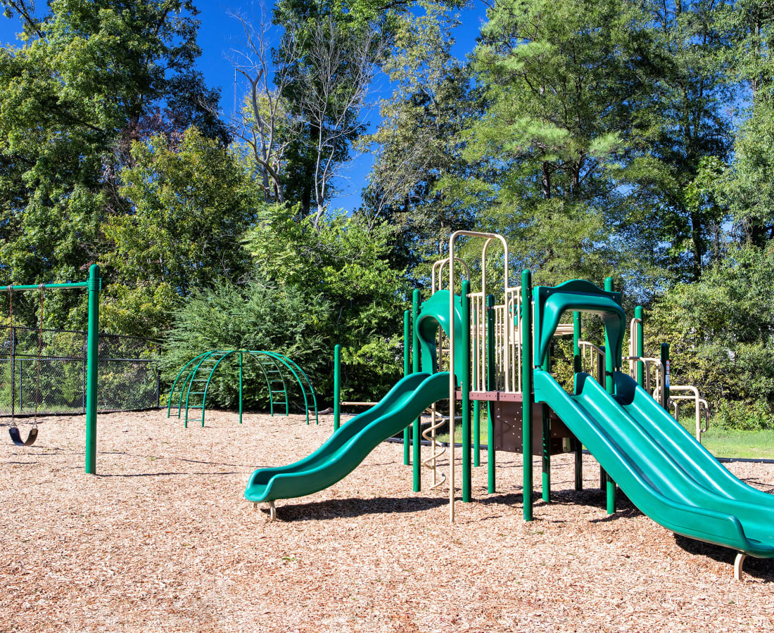 Playground with a swing set at James River Pointe in Richmond, Virginia