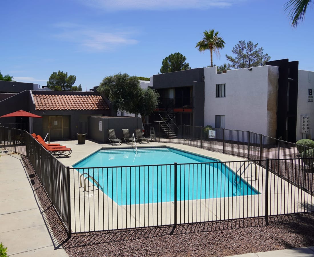 Outdoor swimming pool at Alegria in Tucson, Arizona