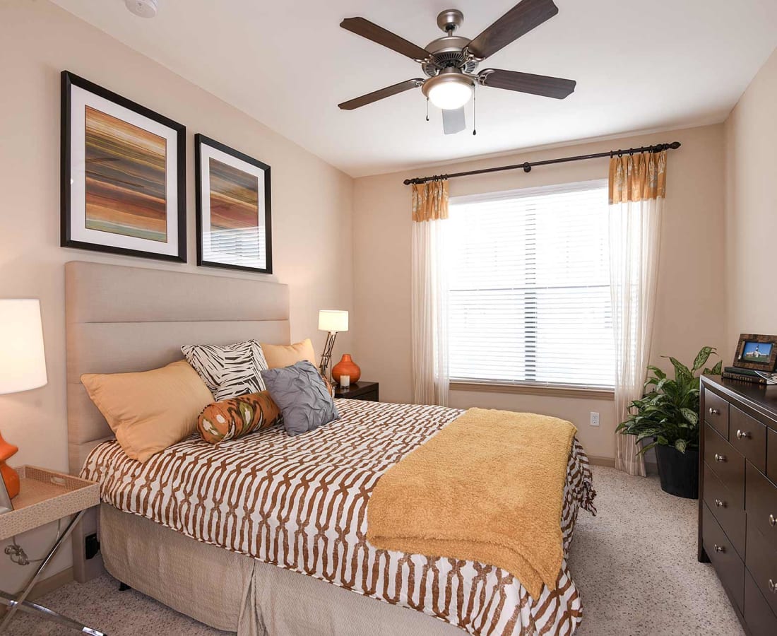 cozy bedroom at Terraces at Town Center in Jacksonville, Florida
