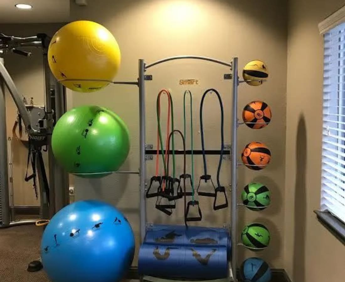 Balance balls at Waterford Place in Folsom, California