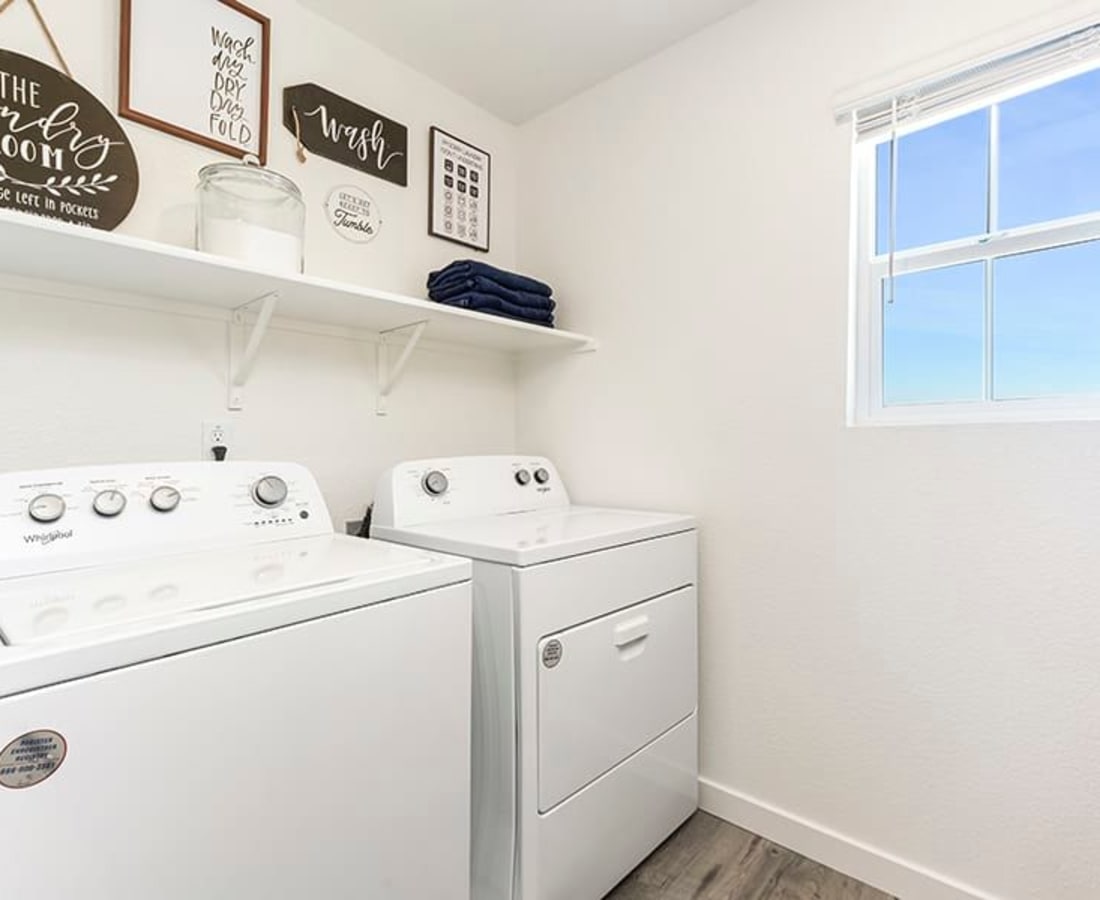 Laundry room at Isles in Roseville, California
