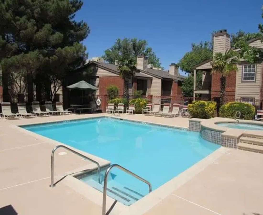 Swimming pool at High Range Village in Las Cruces, New Mexico